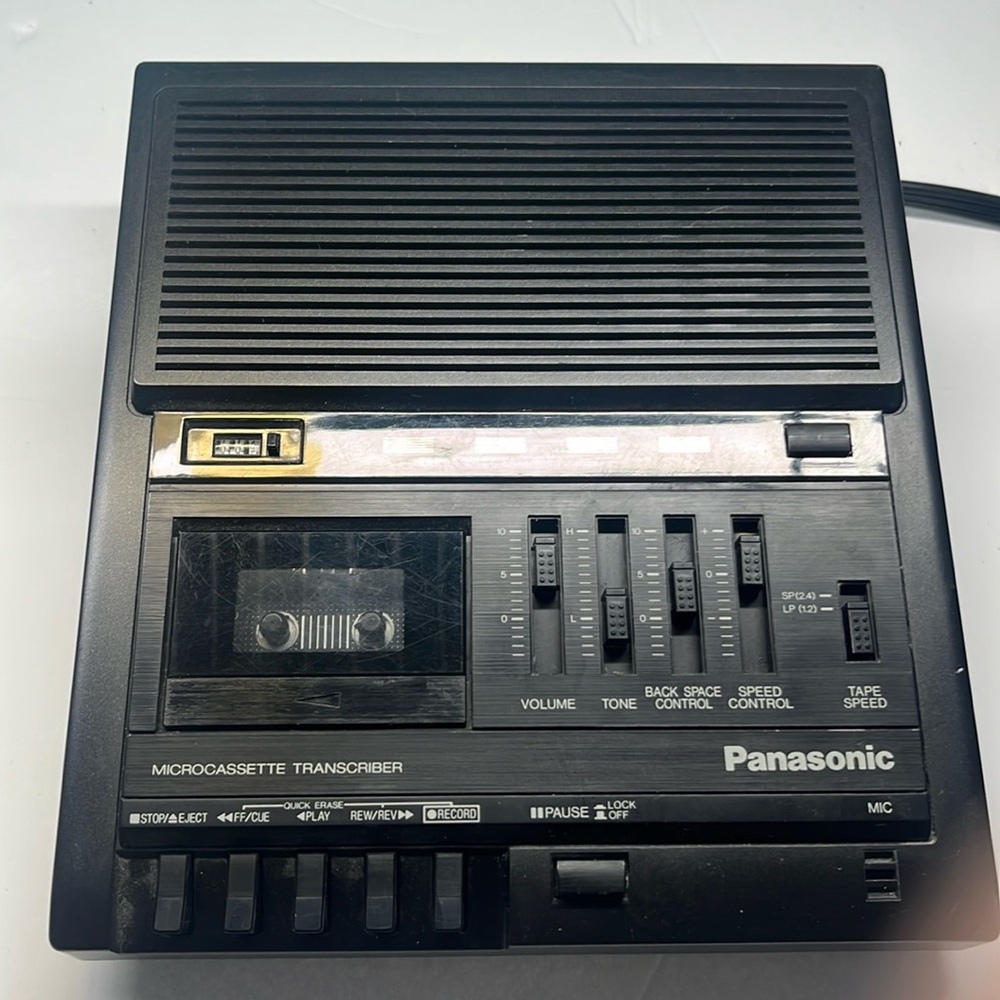 Panasonic Micro Cassette Transcriber Recorder RR-930 Foot Tested Works